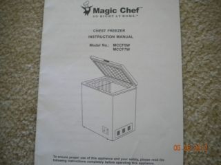 Magic Chef chest freezer MCCF7W 7 cu ft white runs perfectly