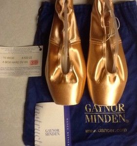 Gaynor Minden Ballet Pointe Shoes Brand New Sz 10W