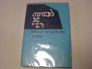 Hebrew Lipshuto Shel Rashi commentary on RASHI Bamidbar Numbers