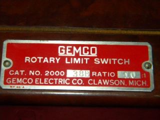 gemco 200038b rotary limit switch