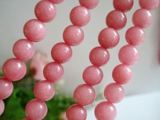 10mm New Pink Morganite Round Pink JADE Gemstone Loose Beads 15