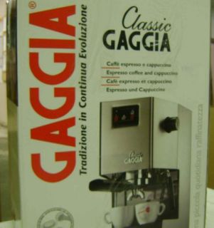 Gaggia 14101 Classic Espresso Machine Stainless $599 Read