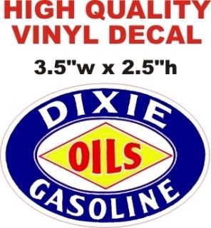 Vintage Style Dixie Gasoline Oil Decal Gas Pump Decal Nice Glossy The