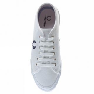 Fred Perry Vintage Tennis Canvas UK Size White Trainers Shoes Mens New