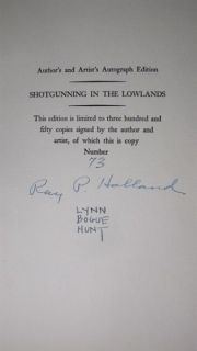1945 SHOTGUNNING IN LOWLANDS by HOLLAND SIGNED LTD SLIPCASE #73 OF 350