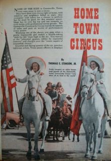 1946 Gainesville TX Clown Town Vintage Big Top Circus Original Article