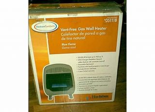 New Feature Comforts Vent Free 20K BTU Gas Wall Heater