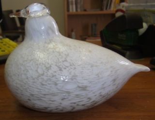 Oiva Toikka Signed Bird Art Glass Nuutajarvi 1793 Wartsila Finland