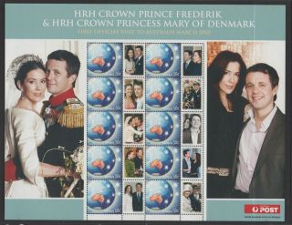 Crown Prince Fredrik Crown Princess Mary of Denmark Aus visit 2005