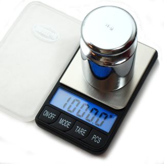  1000g x 0 1g Digital Pocket Scale with Free Calibration Weights