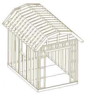 Pin 8x12 Gambrel Roof Small Shed Plans Barn Diy Downloadjpg on 