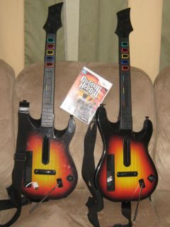  Wii Guitar Hero Bundle 2 Guitars Game
