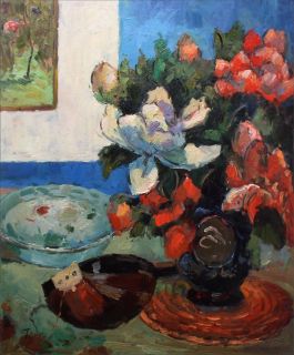 Hand Painted Oil Painting Repro Paul Gauguin Still Life with Mandolin