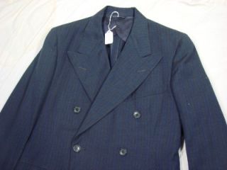  Pc Double Breasted Gangster Pinstripe Suit Jacket Pants Vest Hollywood