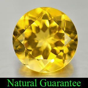 30 Ct Round Shape Natural Yellow Citrine Gemstone Brazil