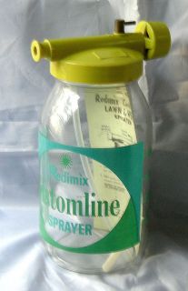 Vtg Redimix Glass Jar Bottle Lawn Chemical Garden Sprayer Weed Pump