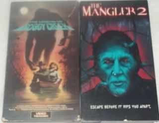  Movies VHS Boggy Creek Gargoyles Zombie Mangler 2 Body Parts
