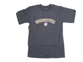 Georgetown Hoyas Adult Navy Embroidered Short Sleeve T Shirt New