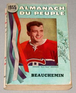 1955 Boom Boom Geoffrion Canadiens French Almanac