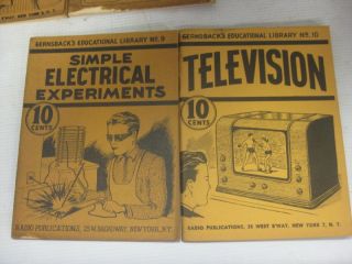 10 Antique 1938 GERNSBACKS EDUCATIONAL LIBRARY 1 10, Radio Television