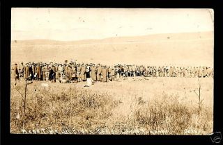 Camp Funston Kansas KS 1918 RPPC Rifle Range Mess Time
