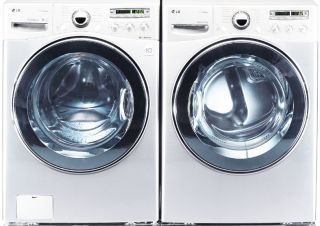 LG Washer Gas Dryer Set WM3550HWCA DLGX3551W 4 3 CU ft Front Load