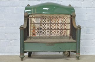 Vintage Antique Fireplace Mantel Gas Burning Heater