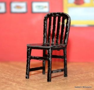  Vintage Metal Dollhouse Furniture 1930 RARE Kitchen Chair 1 2