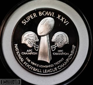 NFL Super Bowl XXVI Silver Medal Redskins Bills 2 Ounce