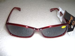 Reading Glasses Sunglass Readers Tinted Dark Red Frame 2 25 Power