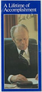 President Gerald R Ford SIGNED Re election Campaign Pamphlet 1976