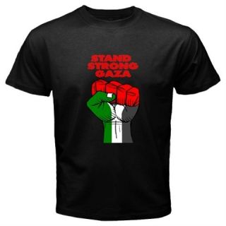 Palestine Stand Strong Gaza Black T Shirt
