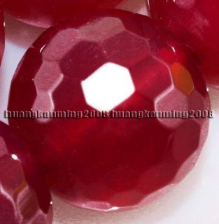 10mm Faceted Red Ruby Gems Loose Beads Gemstone 15 AAA