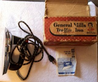 Vintage General Mills Automatic Iron 1940s 1950s w Box Cord Booklet
