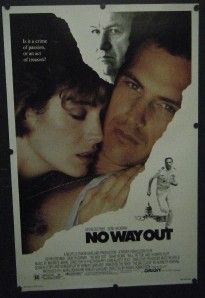 OUT PROMO MOVIE POSTER 1987 KEVIN COSTNER 27 X 41 GENE HACKMAN RARE
