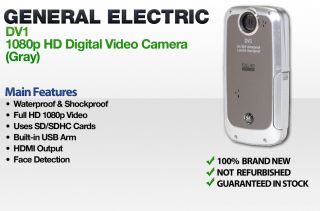 GE General Electric DV1 1080p HD Digital Video Camera Gray New