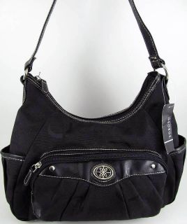Ladies George Black Jacquard Handbag Shoulder Tote Bag Baguette Purse