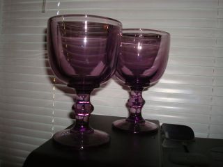 Vintage Purple Glass Goblets