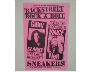 Gilby Clarke Vince Neil Guns N Roses Motley Crue Poster