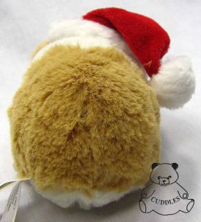Lil Guinea Pig Ganz Plush Toy Stuffed Animal Tan White Christmas Santa