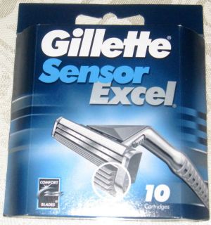 Gillette Sensor Excel Razor Refills 10 Cartridges