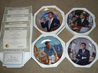 FRANKLIN MINT JOHN F. KENNEDY LIMITED EDITION PLATES BY MAX GINSBURG