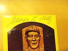 GEORGE KELLY Signed Gold HOF Baseball Plaque  JSA Hologram