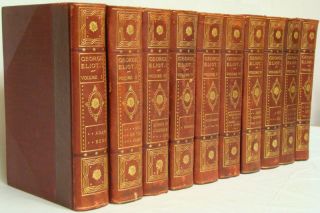 GEORGE ELIOT WORKS 10 vol Antique LEATHER SET Limited Edition NUMBERED