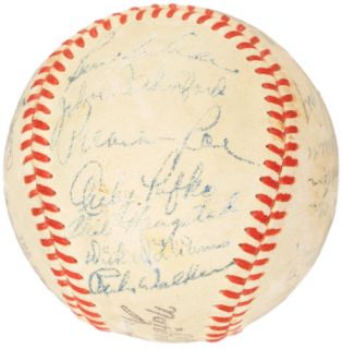 Jackie Robinson 1952 Dodgers Team Auto Baseball PSA DNA LOA Autograph