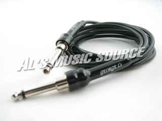 George Ls 155 Black Instrument Guitar Bass Cable 10ft