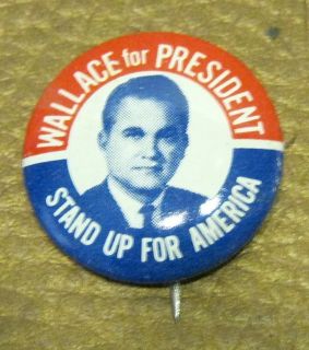 Vintage 1968 George Wallace for President Stand Up for America