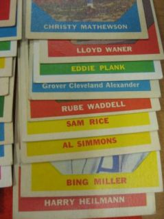 JBR) 1960 Fleer Baseball greats 37 Card Lot Mathewson, Speaker, Plank