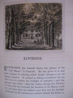  Book Handwritten Letter to Nathaniel Hawthorne RARE 1st 1853