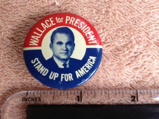 George Wallace 1964 Presidential Campaign Button Pinback
